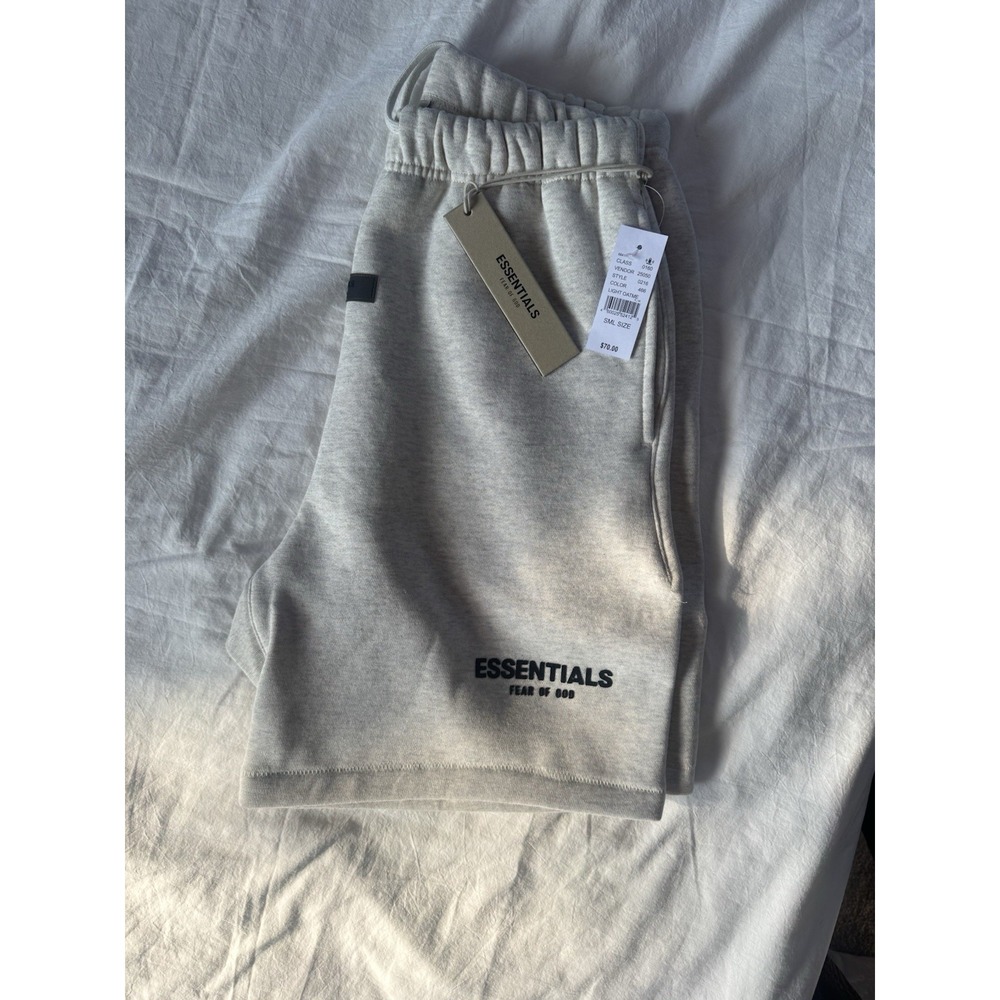 Essentials Light Oatmeal Shorts Size S Men's NEW with Tags and Bag 100% Cotton